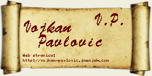 Vojkan Pavlović vizit kartica